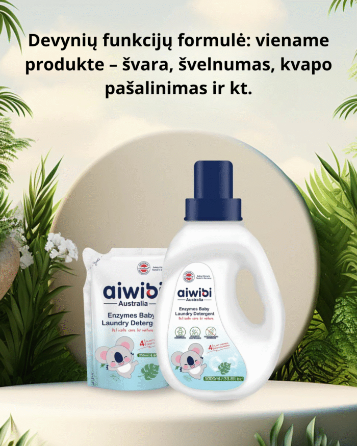 Įtraukti antraštę (2) Aiwibi fermentuota skalbimo priemonė kūdikių drabužiams (1000 ml)